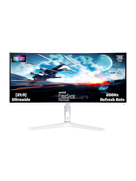 Acer XZ306CX 29.5 Inch (74.93 Cm) Ultrawide 21:9 1500R Curve 2560 X 1080 Pixels LCD Monitor with LED Backlight I 1 MS VRB I 200 Hz I HDR 400 I DCI-P3 93% I AMD Free Sync I 2XHDMI 1XDP I White-B09RPJL6NL