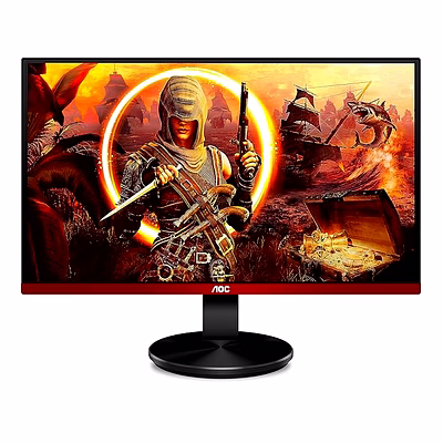 aoc g2590vx lcd gaming monitor with led backlight 23.8 inch(63.5 cm) 1920 x 1080 pixels (full hd) with hdmix2 /vga port/display port, full hd, 75hz refresh rate, response time-1ms in-built speaker, black