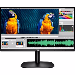 aoc 22b2hn, 21.5 inch (54.6 cm) led 1920 x 1080 pixels ultra slim monitor with 3 sided frameless design, va panel, hdmi/vga port, full hd, 7 ms response time, 75 hz refresh rate, flicker free, black