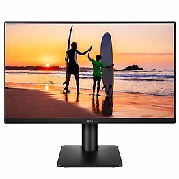 lg 24mp450 24 inch ips fhd monitor | 1920x1080, height adjustable, displayport, hdmi, amd freesync, 75hz refresh rate, black