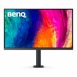 benq pd2705ua 27-inch ergo arm 4k monitor | uhd | srgb | rec.709 | hdr10 | ips | aqcolor technology | usb-c | grey