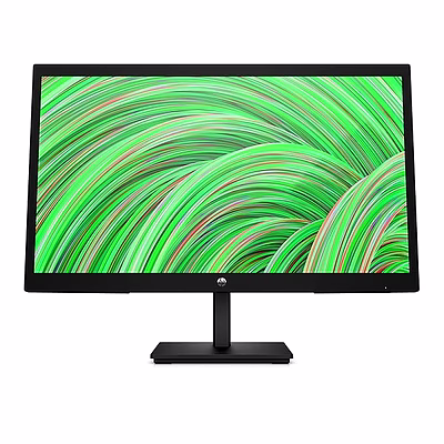 hp v22v g5 fhd monitor, 21.45" (54.5cm) lcd 1920 x 1080 pixels fhd monitor anti-glare, low blue light, flicker free, tuv certified monitor, 75hz, amd free sync with 1xvga, 1xhdmi 1.4 ports (black)