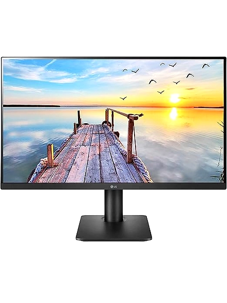 LG 27 inch (68.6 cm) IPS FHD (1920x1080 Pixels), HDR 10, Height Adjust, Display Port, HDMI, AMD FreeSync, 75 Hz Refresh, Black Color - 27MP450-B0BRQWD3TC