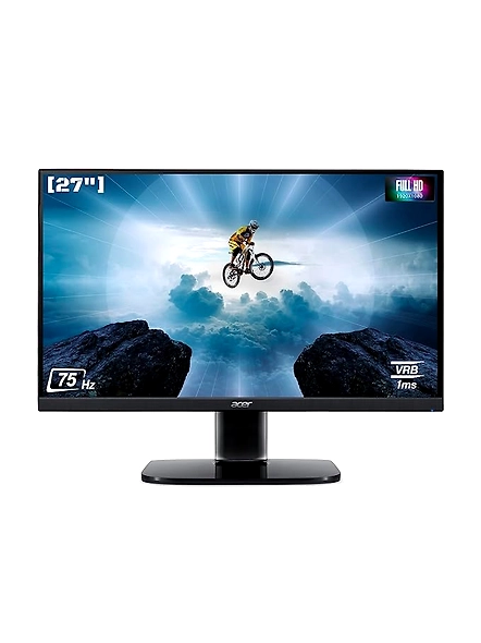 Acer KA270 27 Inch Full HD 1920 x 1080 VA Panel LCD Monitor with LED Backlight, 250 Nits Brightness, 1ms VRB Response Time, 75Hz Refresh Rate, HDMI and VGA Ports, Audio In &amp; Out, Includes HDMI Cable, Integrated Stereo Speakers-B0BPPWX8F2