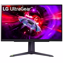 lg ultragear gaming monitor(27") qhd ips display(2560 * 1440),smooth gameplay:165hz & 1ms,hdr 10,srgb 99%(typ.),g-sync,amd freesync premium,anti-glare,height,pivot,hdmi,dp,hp out,27gr75q,black