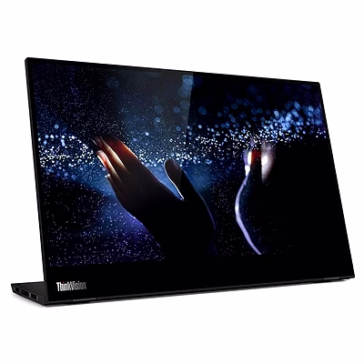 lenovo thinkvision m14t, 14 inch (35.56 cms) fhd ips 1920 x 1080 pixelstouchscreen 300 nits monitor,led, usb port, 60hz refresh rate, active pen with battery, tilt, height adjust stand (raven black)