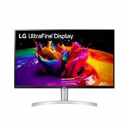 lg 32un650-w 32" uhd 4k monitor, ips ultrafine display, hdr10, dci-p3 95%, amd freesync, 3-side borderless, height adjustable stand - silver/white