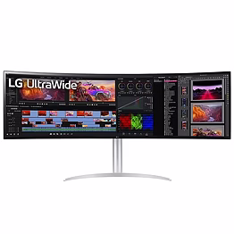 lg 49 inch ultrawide dual qhd nano 144hz ips curved monitor(5120x1440) expanded workstation,vesa displayhdr 400,usb type-c,dual controller,nvidia g-sync,amd freesync premium pro-49wq95c-w,white