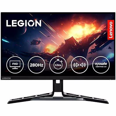 lenovo legion-r25f-30 | 25 inch (63.50cm) fhd 240hz gaming monitor | 0.5ms, amd freesync, 99% srgb, 90% dci-p3, speaker, 2xhdmi 2.1,1xdp| tilt, swivel, pivot, height adjust stand | black | 67b8gacbin