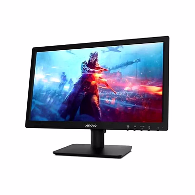 lenovo c19-10 18.5 (46.99 cms) hd (1366 x 768) pixels 200 nits wled backlit monitor, tn panel, vga and hdmi ports, vesa mount, 72% color gamut, tüv low blue light certified, (66a0kac6in)- black