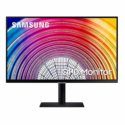 samsung 27-inch(68.47cm) qhd monitor, ips, bezel less design, 1 billion colors, hdr10, has, intelligent eye care, amd freesync™, fsc-certified, energy saving (ls27a600nwwxxl, black)