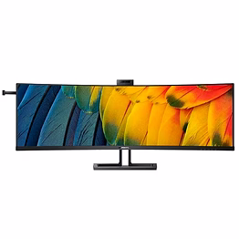 philips 45b1u6900ch/94 ‎45 inch (44.5”) superwide curved dual qhd (5120 x 1440 pixels) lcd display with usb-c, pop-up webcam with windows hello & multiclient integrated kvm support business monitor
