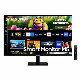samsung 32-inch (80cm) lcd m5 fhd smart monitor | smart tv apps, iot hub, office 365, apple airplay, dex | mouse & keyboard control | built-in speakers & remote | bluetooth | black | ls32cm500ewxxl