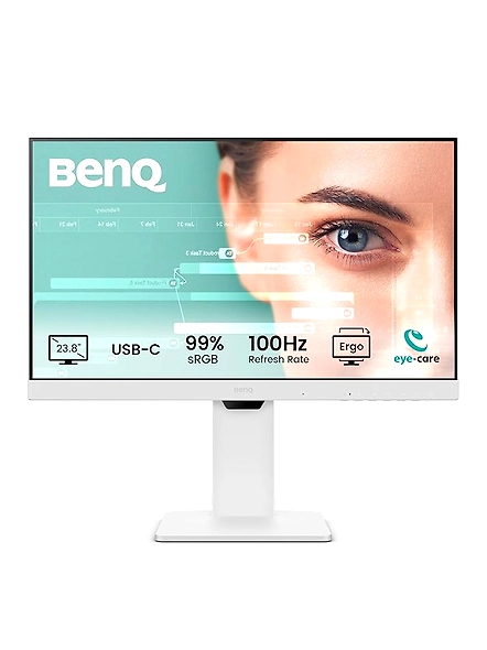 BenQ GW2486TC 24&quot; IPS 100Hz Full HD Coding Monitor | USB-C (65W PD) | Coding Mode | HDMI | DisplayPort | USB Hub | 2W x 2 Speakers | Eye Care | Noise Cancelling Microphone (White)-B0D9K2H2Z7