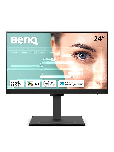 BenQ GW2490T 24&quot; 1300:1 CR 1080p FHD IPS Monitor | 100Hz | Height Adjustable | VESA MediaSync | Dual HDMI | DisplayPort | Built-in Speakers | Eye-care | Low Blue Light+ (Black)-B0D3Q9LJP6
