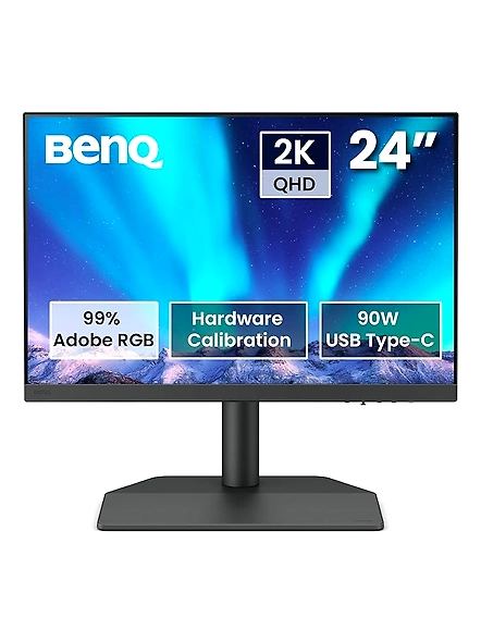 BenQ SW242Q | 24-inch 2K AdobeRGB Monitor | 90W USB-C | Pro Photographer &amp; Videographer-B0D3F7Z8J4