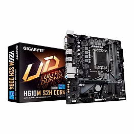 gigabyte h610m s2h ddr4 (h610/ intel lga 1700/ micro atx/ ddr4/ single m.2/ pcie 4.0/ usb 3.2 gen1/ realtek gbe lan/motherboard)