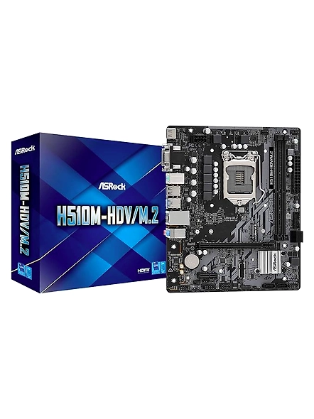 ASRock H510M-Hdv/M.2 Compatible With Intel 10Th And 11Th Generation Cpus (Lga1200) H510 Chipset, Microatx Motherboard, ddr_4-B08XNJNX5D
