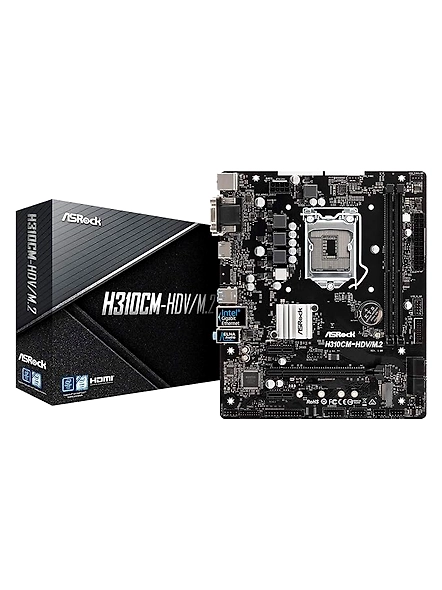 ASRock Intel H310 Chip - LGA1151 - 8th/9th Generation MicroATX Motherboard - H310CM –HDV/M. 2-code1208