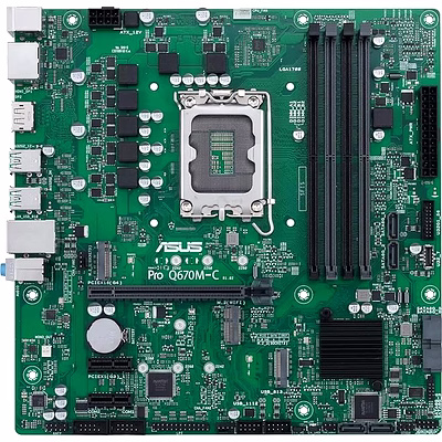 asus m.2 slots,4 pro q670m-c-csm lga 1700 (intel 12th gen & intel vpro) matx motherboard (pcie 4.0, ddr5 4800, 2xnvme ssd m.2, usb 3.2 gen 2, asus boot), black