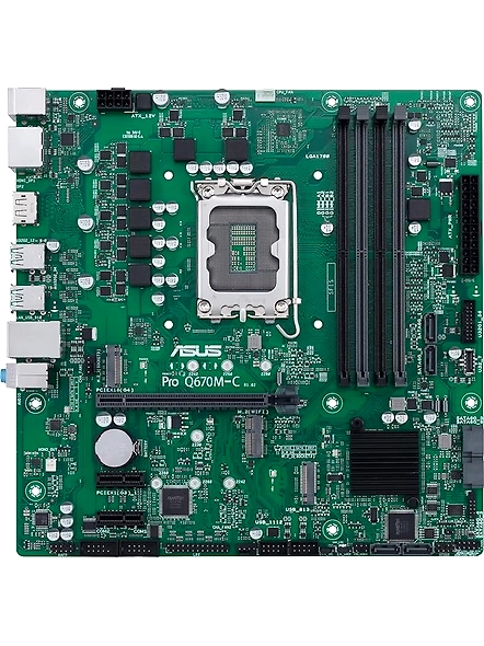 ASUS M.2 slots,4 Pro Q670M-C-CSM LGA 1700 (Intel 12th Gen &amp; Intel vPro) mATX Motherboard (PCIe 4.0, DDR5 4800, 2xNVMe SSD M.2, USB 3.2 Gen 2, ASUS Boot), Black-‎B09WJNX3ZT