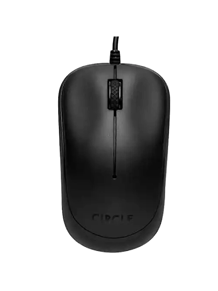 CIRCLE Cm-327 Optical Input Mouse, USB, Black-B0BQDQM1GJ