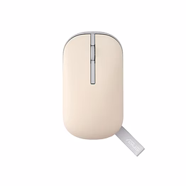 asus marshmallow md100 usb mouse, silent button, up to 1600 dpi, dual-mode connection, with newtro green cover, (astro beige)