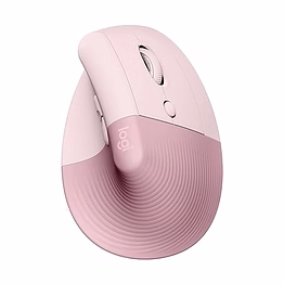 logitech lift vertical ergonomic mouse, wireless, bluetooth or logi bolt usb receiver, quiet clicks, 4 buttons, compatible with windows, macos, ipados, laptop, pc - rose