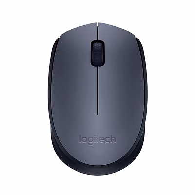 logitech m170 wireless mouse | 2.4 ghz | usb mini receiver | optical tracking | 12-month battery life | ambidextrous design | compatible with pc, mac, and laptop | grey/black