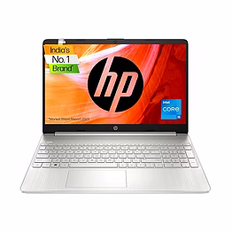 hp laptop 15s, 12th gen intel core i5-1235u, 15.6" fhd, 8gb ram, 512gb ssd, intel iris xe graphics, backlit keyboard, thin & light, windows 11, ms office 2021, silver, 1.69 kg, fq5111tu
