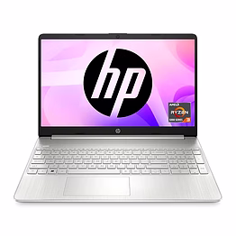 hp 15s, amd ryzen 3 5300u, 8gb ram, 512gb ssd, 15.6" fhd, windows 10, ms office, thin & light, silver, 1.69 kg, eq2042au