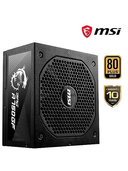 MSI MPG A750GF Power Supply Unit - 750W, 80 Plus Gold Certified, Modular Cable Design, for Gaming PC, DC-to-DC Circuit, 140mm Fan, Supports GeForce RTX 30/40 GPU, 105�C capacitors, 10-Year Warranty-B08X78V4WB