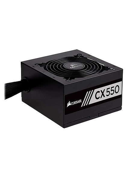 Corsair CX550 550 Watt ATX Power Supply | 80 Plus Bronze Certified | Model CP-9020121-B06X9BV5PR