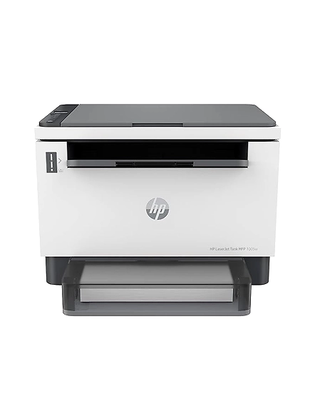 HP Laserjet Tank MFP 1005w, Wireless, Print, Copy, Scan, Hi-Speed USB 2.0, Bluetooth LE, Up to 22 ppm, 150-sheet Input Tray, 100-sheet Output Tray, 1-Year Warranty, Black and White, 381U4A-B09T3QG1ZN