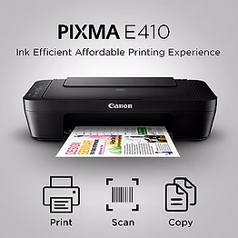 canon pixma e410 all-in-one inkjet printer (black)
