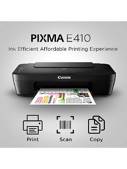Canon Pixma E410 All-in-One Inkjet Printer (Black)-B01M8JVYFE