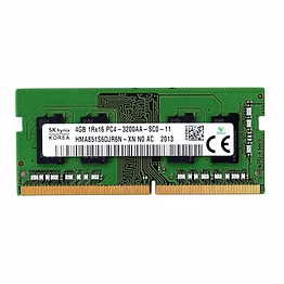 laptop memory module hma851s6djr6n-xn compatible replacement spare part for sk hynix hma851s6djr6n 4gb 1rx16 ddr4 so-dimm pc4-25600 3200mhz 260-pin non-ecc cl22 1.2v