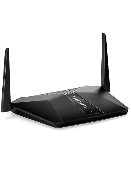 Netgear Nighthawk RAX40 AX3000 WiFi Router, featuring 4-stream wireless speeds and dual-band connectivity for fast and reliable internet access.-B07NCR8696