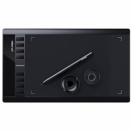 xp-pen star03 v2 8192 levels of pressure sensitivity, battery-free stylus, 8 shortcut keys and 8 nibs graphics drawing tablet pen (black, 10 x6 size)