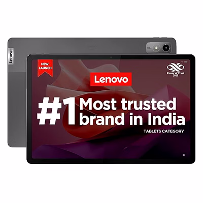 lenovo p12 tablet | 12.7" 3k display (2944 x 1840) | mediatek dimensity 7050 octa-core processor | 8gb ram | 256gb storage (expandable up to 1tb) | 10200 mah battery | 8mp rear camera | 13mp front camera | wifi | android 13,zach0090in