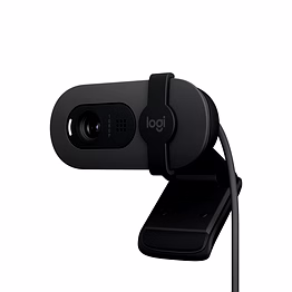 logitech brio 100 full hd webcam for meetings & streaming, auto-light balance, built-in mic, privacy shutter, usb-a, compatible with microsoft teams, google meet, zoom - graphite