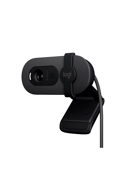 Logitech Brio 100 Full HD Webcam for Meetings &amp; Streaming, Auto-Light Balance, Built-In Mic, Privacy Shutter, USB-A, Compatible with Microsoft Teams, Google Meet, Zoom - Graphite-B0CHFM2KTR