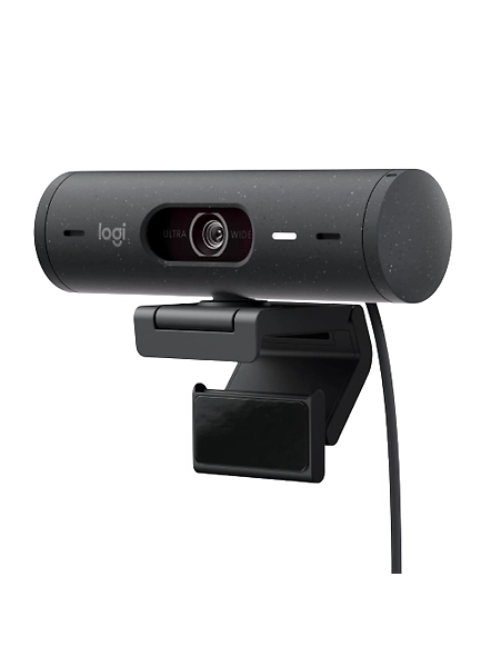 Logitech Brio 500 Full HD Webcam, Auto Light Correction, Dual Noise Reduction Mics, Show Mode, Privacy Cover, USB-C, Compatible with Microsoft Teams, Google Meet, Zoom - Graphite-B0BDYPQS78