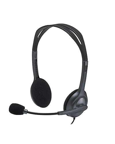 Logitech H111 Wired On-Ear Headphones with Mic in Black.-B00Y4ORQ46