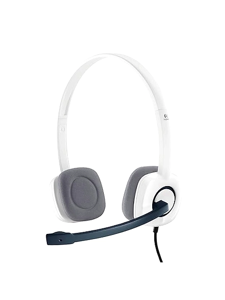 Logitech H150 Wired On-Ear Headphones with Mic in White.-B008QS96LW