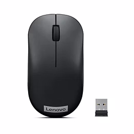 lenovo 130 wireless compact mouse - 1k dpi optical sensor, 2.4ghz wireless, 10m range, ambidextrous design, ergonomic gy51c12380