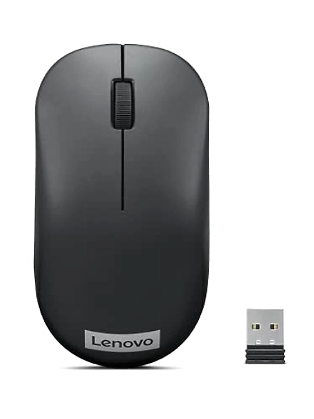 Lenovo 130 Wireless Compact Mouse - 1K DPI Optical Sensor, 2.4GHz Wireless, 10m Range, Ambidextrous Design, Ergonomic GY51C12380-code1476