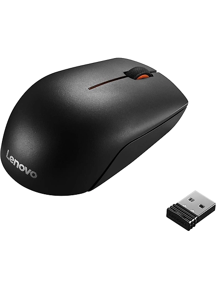 Lenovo 300 Wireless Compact Mouse - 1000 DPI Optical Sensor, 2.4GHz Wireless, 10m Range, Ergonomic Design, GX30K79401, 3-Year Warranty-code1478