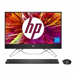 hp all-in-one pc 12th gen intel core i5-1235u 24-inch(60.5 cm) fhd anti glare desktop (8gb ram/512gb/windows 11/wireless keyboard and mouse combo/mso/ir privacy camera/jet black) 24-cb1907in