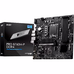 msi pro b760m-p ddr4 proseries motherboard | supports 12th/13th gen intel processors | lga 1700 | ddr4 | pcie 4.0 | m.2 slots | gigabit lan | usb 3.2 gen2 | micro-atx